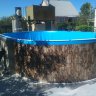 Каркасный бассейн морозоустойчивый Лагуна стальной 5.5х3.5х1.25м овальный (вкапываемый)/ТМ829