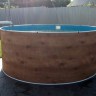 Каркасный бассейн морозоустойчивый Лагуна 4.5 х 1.25м (врезной скиммер + форсунка) Шоколад 45011