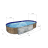 Каркасный бассейн морозоустойчивый Лагуна стальной 6х3.5 х1.25м овальный (вкапываемый) (полная комплектация) Цвет Шоколад/60035001F