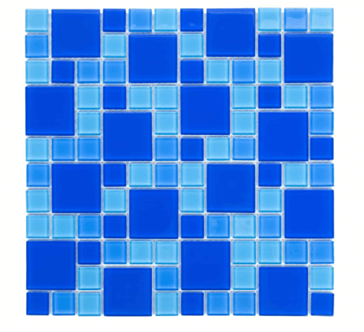 Мозаика стеклянная Aquaviva Cristall Dark Blue DCM305 (23 мм - 48 мм)/17602