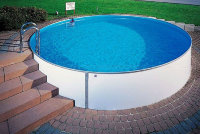 Каркасный сборный морозоустойчивый бассейн Summer Fun круглый-rund 4,5 х 1,5м Chemoform Германия (скиммер + форсунка) 4501010172KB