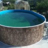 Каркасный бассейн морозоустойчивый Лагуна стальной 7 х 3.5 х 1.5м овальный (вкапываемый) цвет Платина. ТМ607