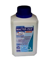 МАСТЕР-ПУЛ, 0,5л бутылка, жидкое безхлорное средство 4 в 1 для обеззараживания и очистки воды/М19