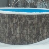 Каркасный бассейн морозоустойчивый Лагуна 5.5 х 1.25м (полная комплектация) цвет Темное Дерево/55014F