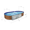 Каркасный бассейн морозоустойчивый Лагуна стальной 3 х 2 х1.25м овальный (вкапываемый)/ТМ825/30020001