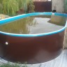 Каркасный бассейн морозоустойчивый Лагуна стальной (Гигабасс) 12 х 6 х 1.5м овальный (вкапываемый) цвет Платина/ТМ610/120600